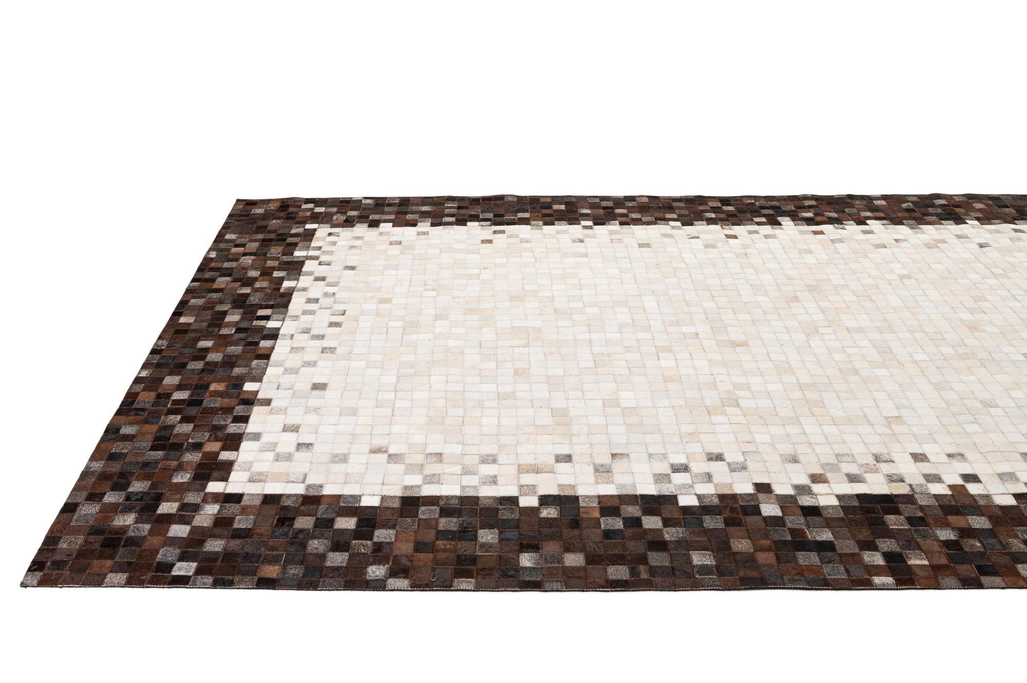 6' 9 x 9' 8 Cowhide - Patchwork Rug