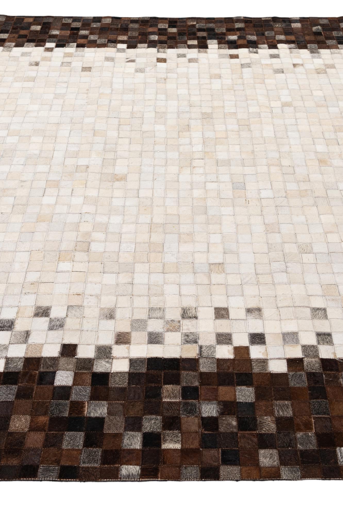 6' 9 x 9' 8 Cowhide - Patchwork Rug