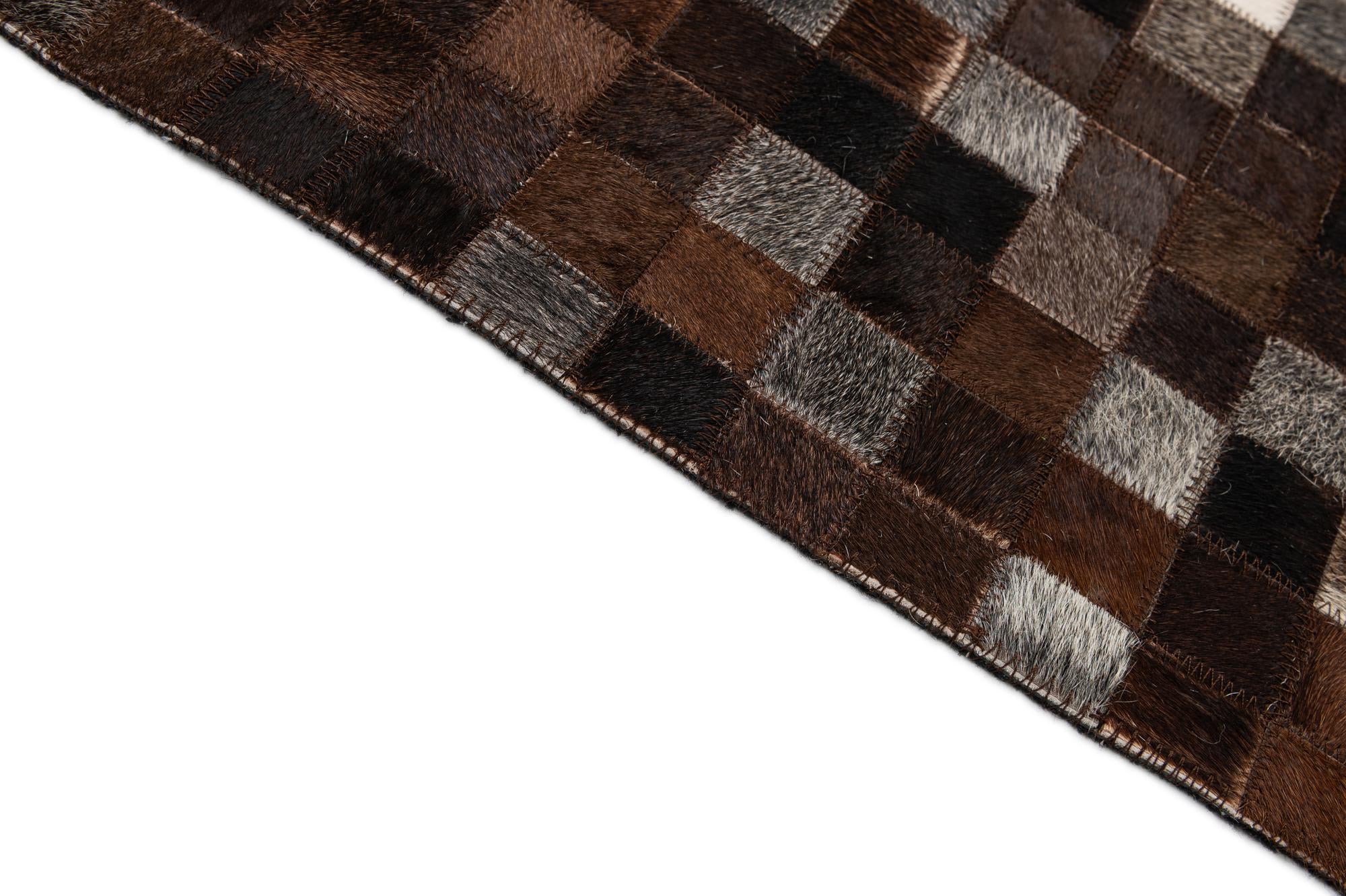 6' 9 x 9' 8 Cowhide - Patchwork Rug