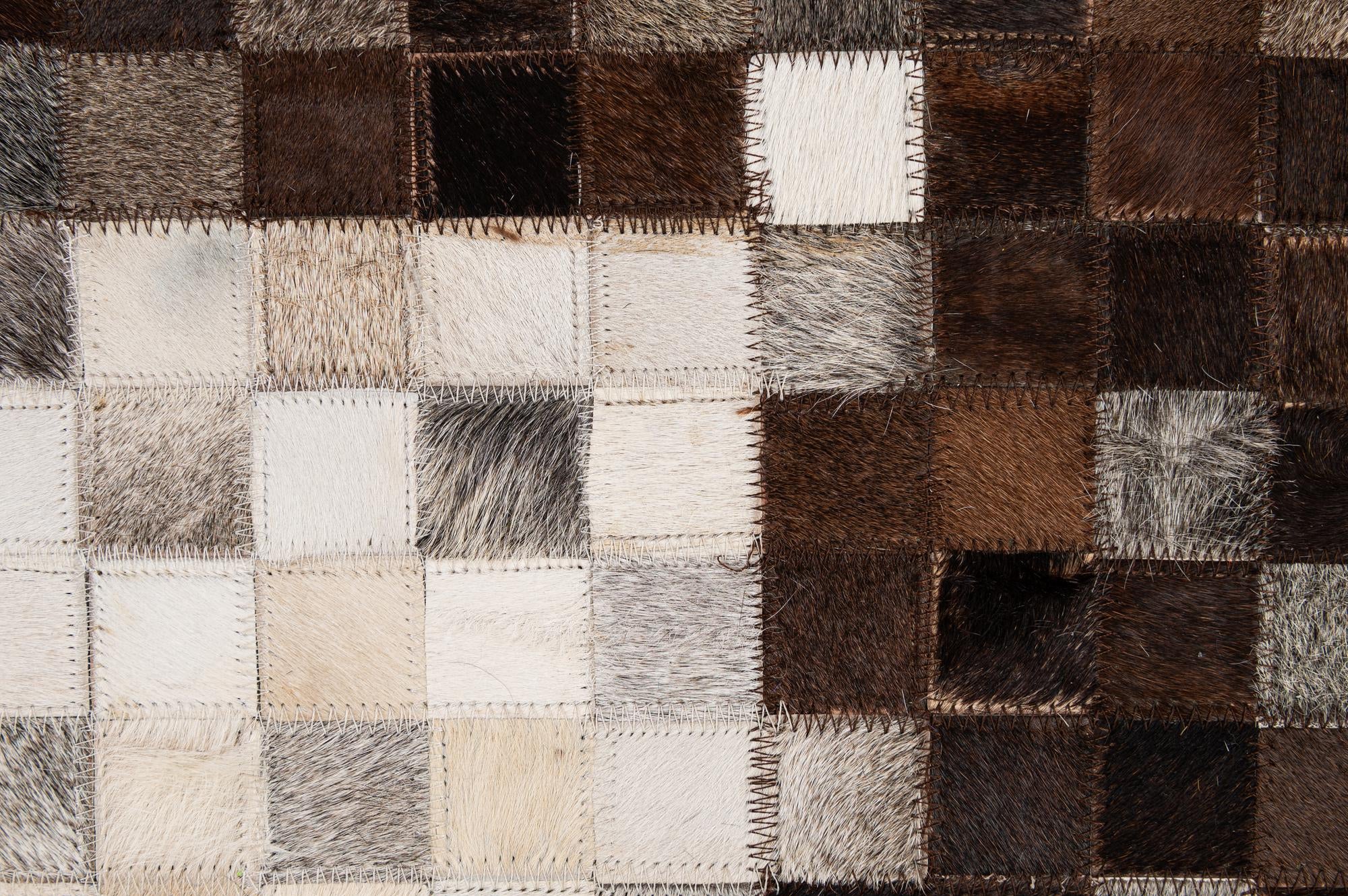6' 9 x 9' 8 Cowhide - Patchwork Rug