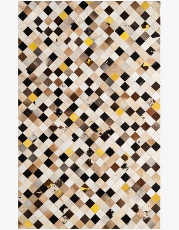5' 1 x 8' Cowhide - Patchwork Rug
