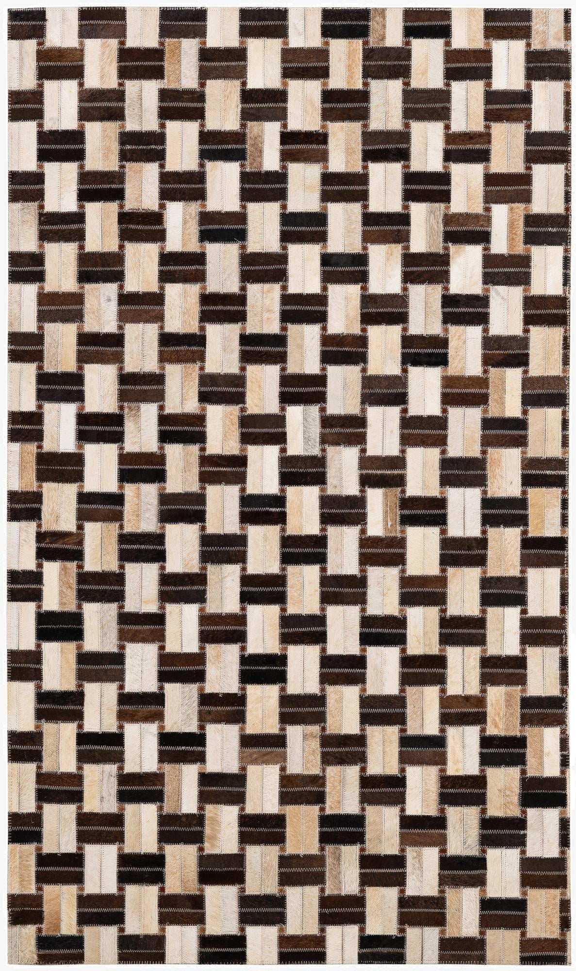 2' 11 x 4' 11 Cowhide - Patchwork Rug