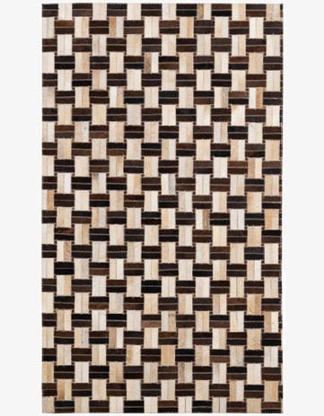 2' 11 x 4' 11 Cowhide - Patchwork Rug