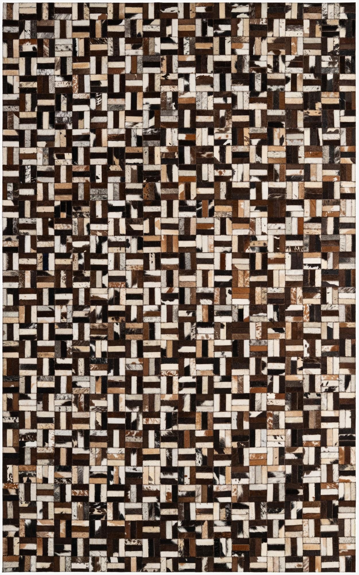 5' x 7' 11 Cowhide - Patchwork Rug