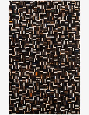 5' 1 x 8' Cowhide - Patchwork Rug