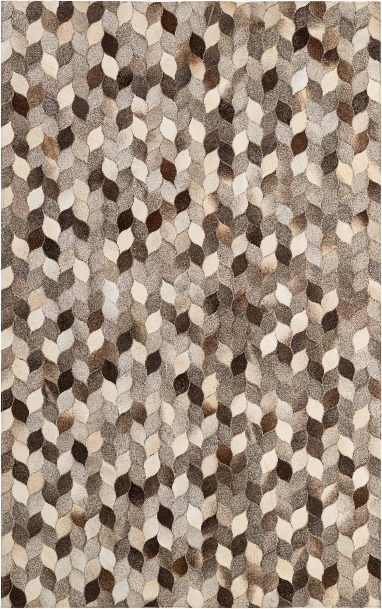 5' 1 x 8' 1 Cowhide - Patchwork Rug