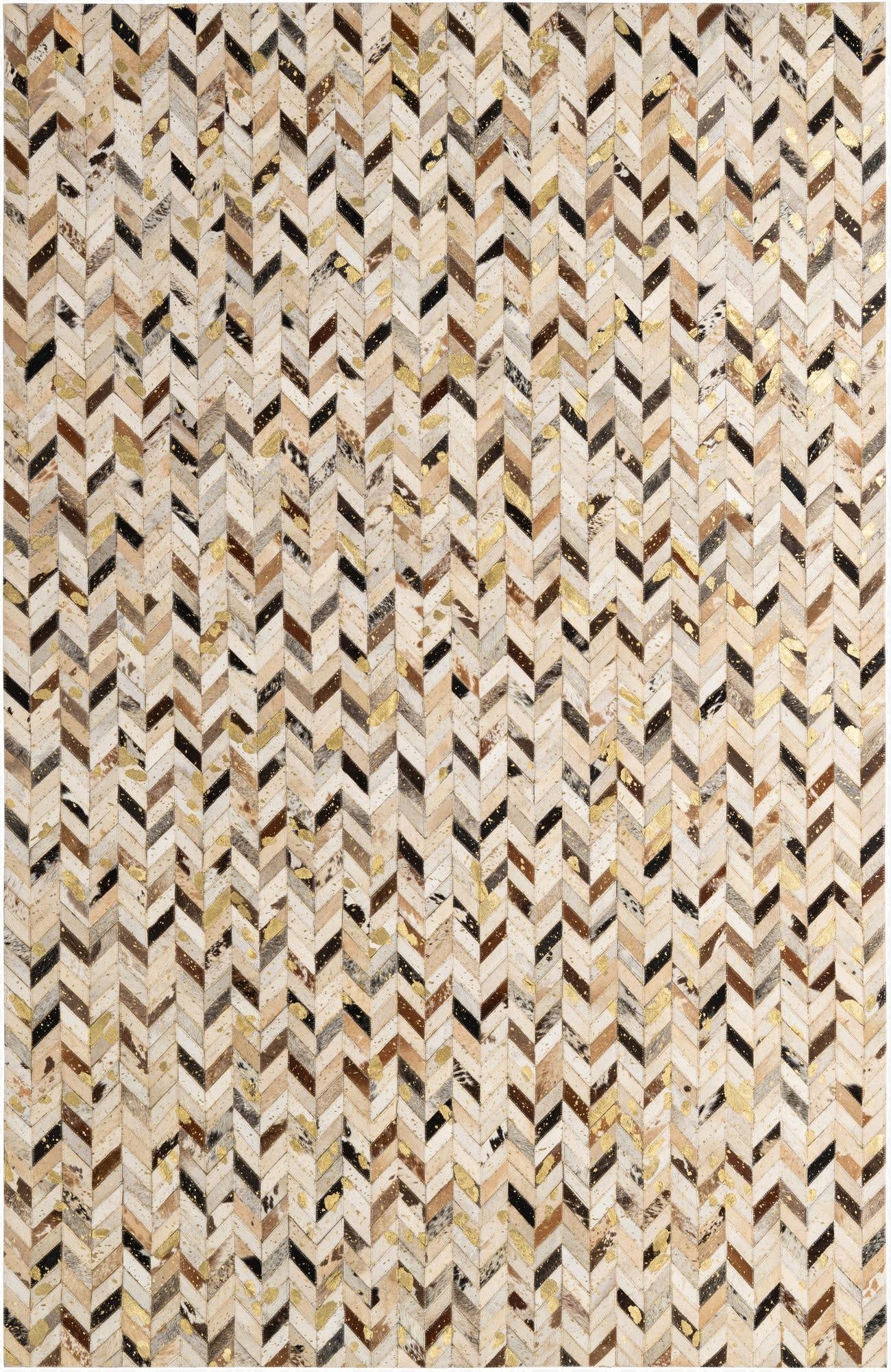 5' 2 x 8' Cowhide - Patchwork Rug