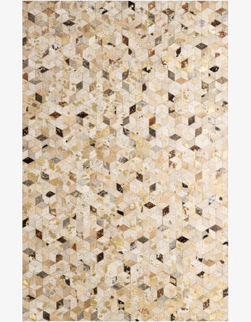 5' 3 x 8' 1 Cowhide - Patchwork Rug