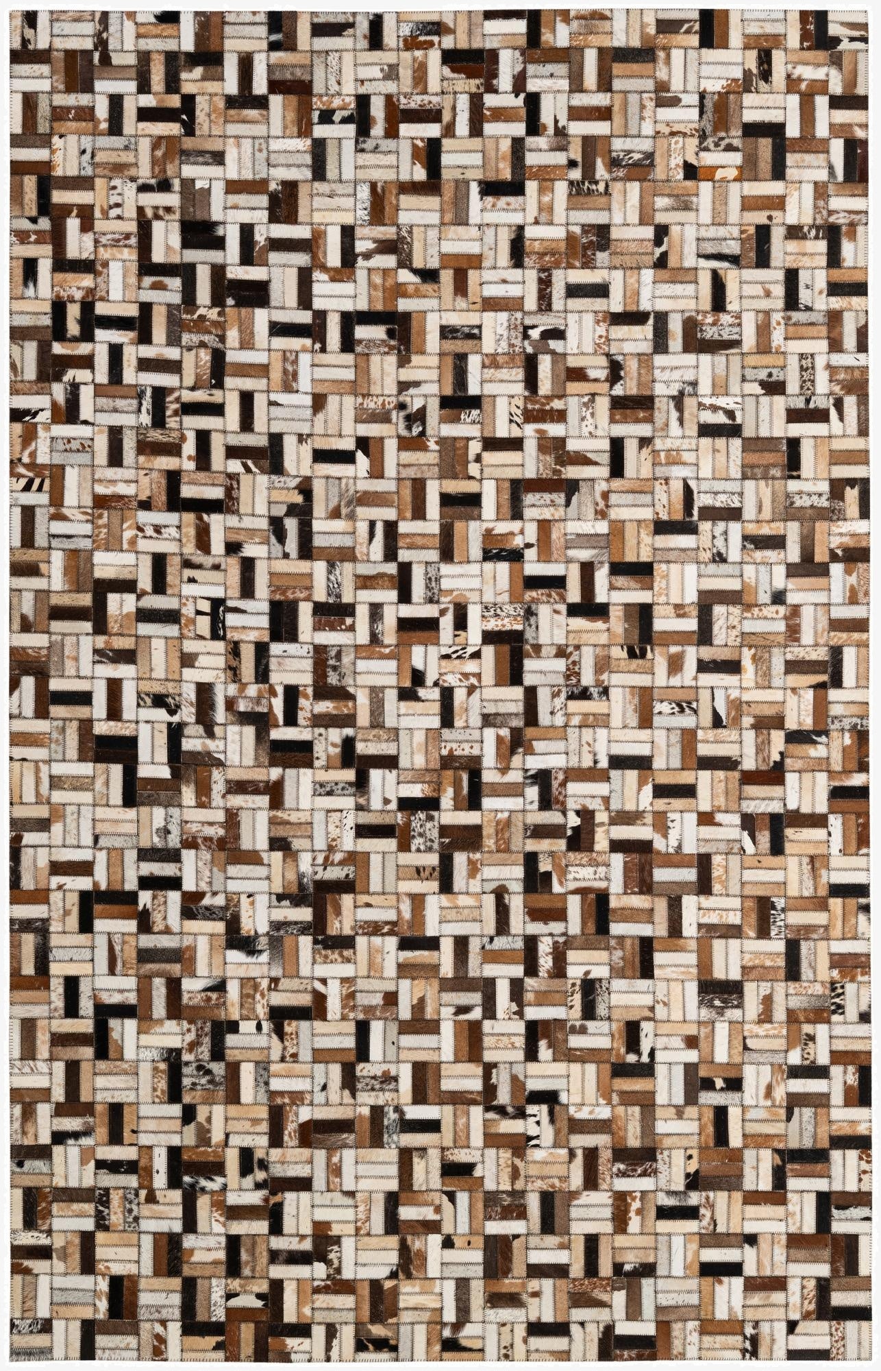 5' x 7' 11 Cowhide - Patchwork Rug