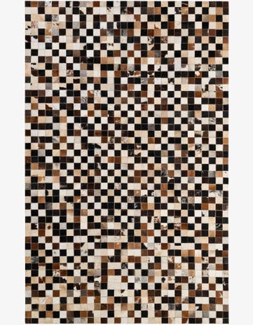5' 1 x 8' Cowhide - Patchwork Rug