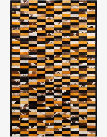 5' 2 x 8' 1 Cowhide - Patchwork Rug