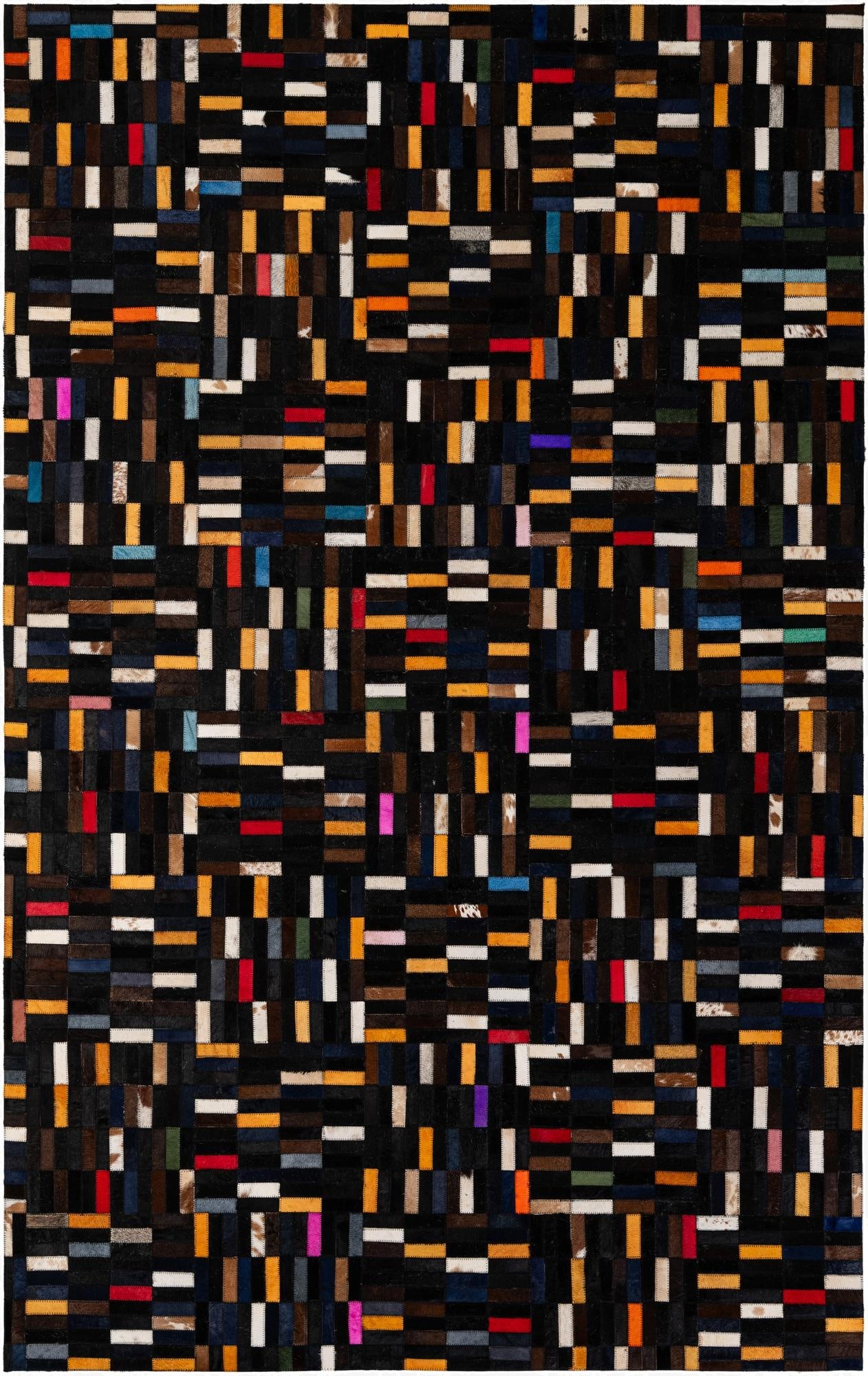 5' 1 x 8' Cowhide - Patchwork Rug