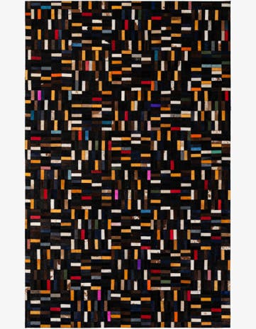 5' 1 x 8' Cowhide - Patchwork Rug