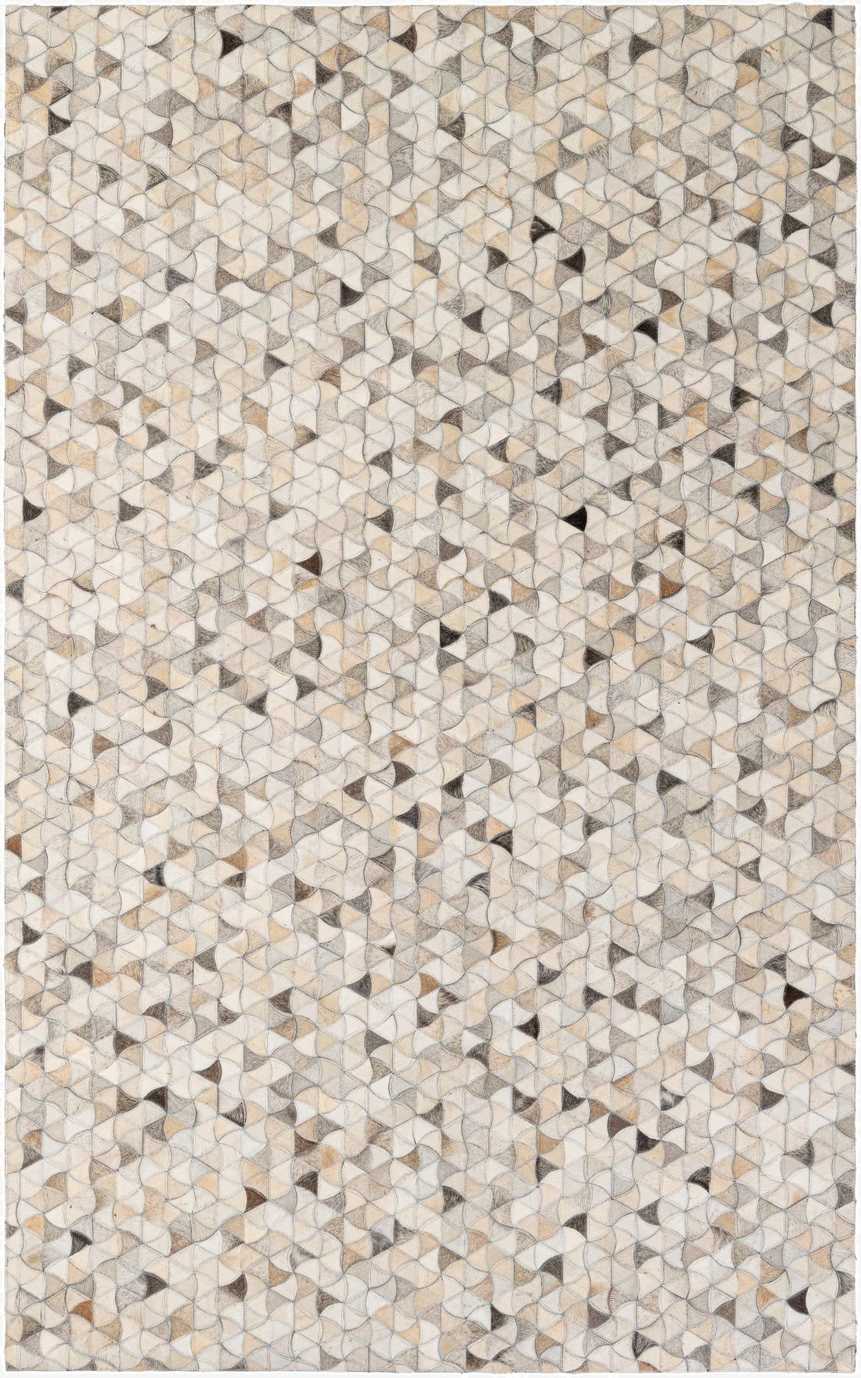 4' 11 x 8' Cowhide - Patchwork Rug