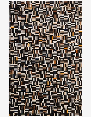 5' 2 x 8' 1 Cowhide - Patchwork Rug