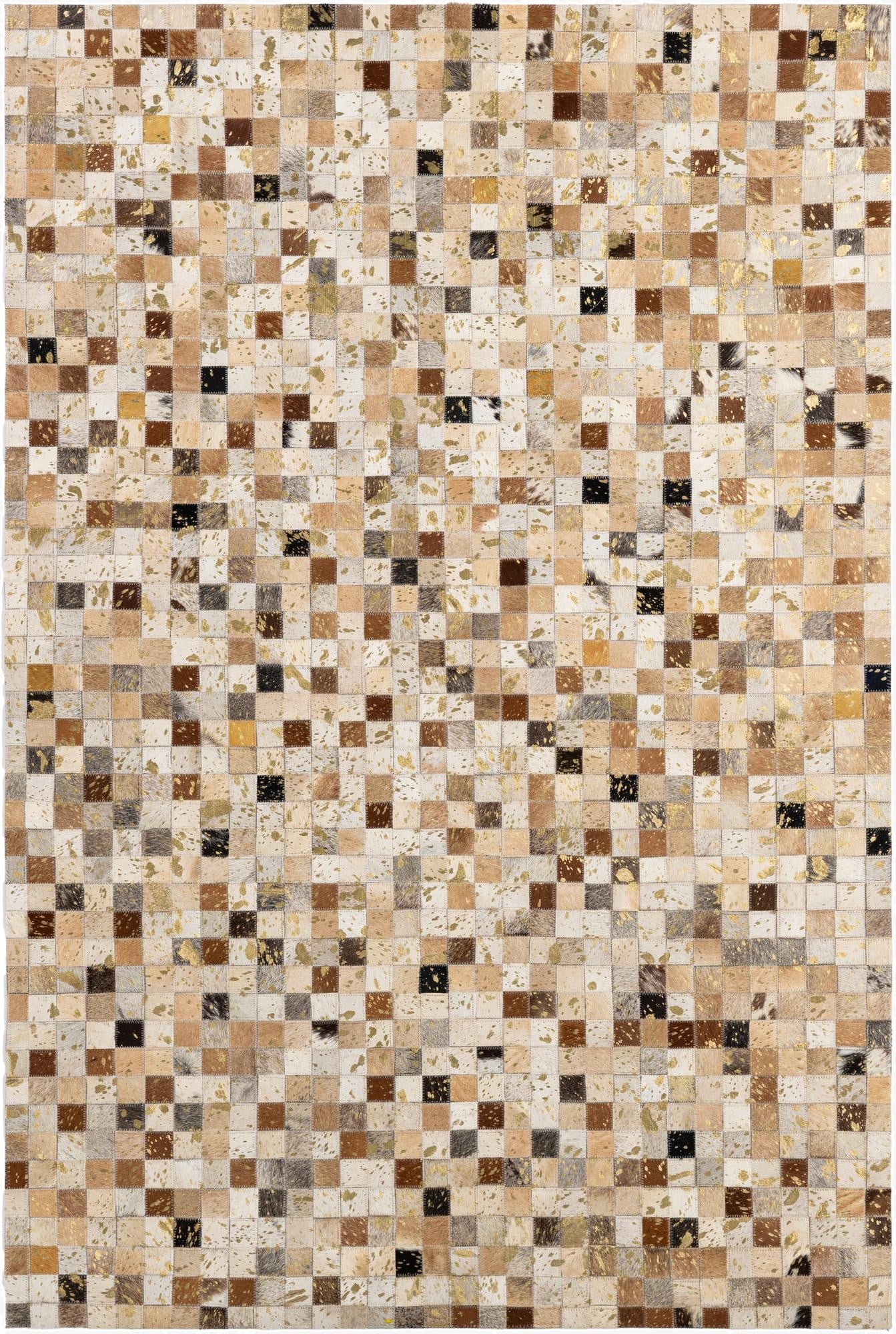 4' 1 x 6' Cowhide - Patchwork Rug