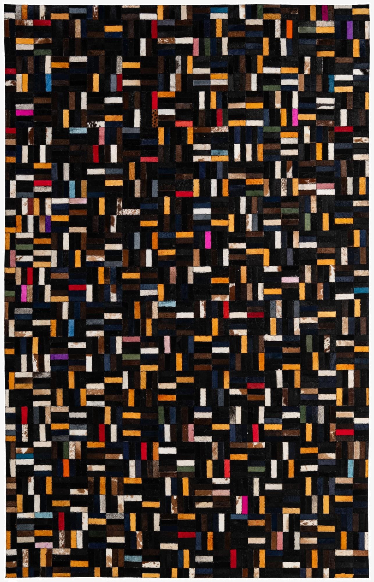 5' 1 x 8' Cowhide - Patchwork Rug