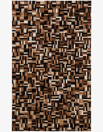 4' 11 x 8' 1 Cowhide - Patchwork Rug