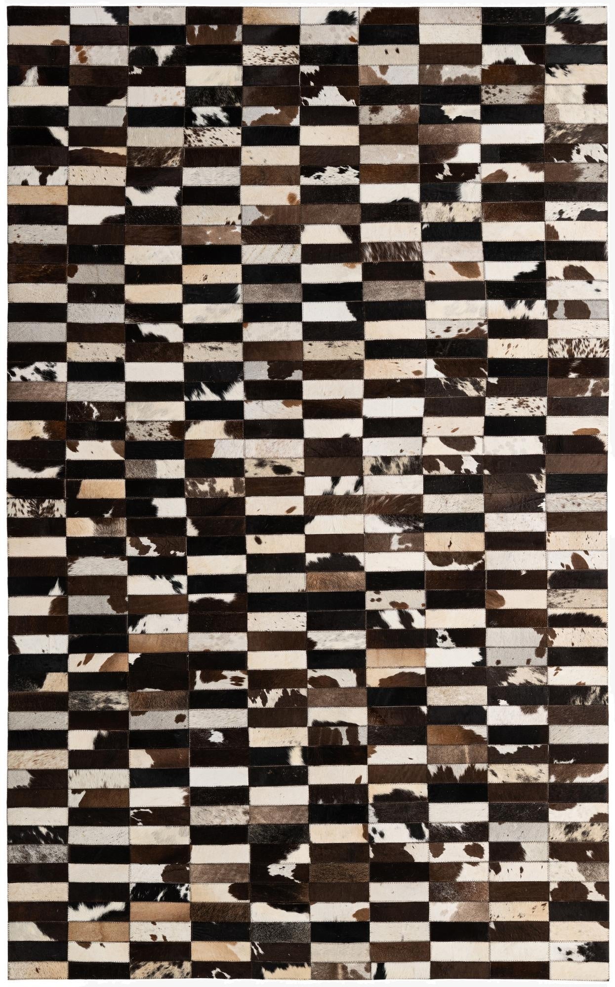 4' 11 x 8' Cowhide - Patchwork Rug