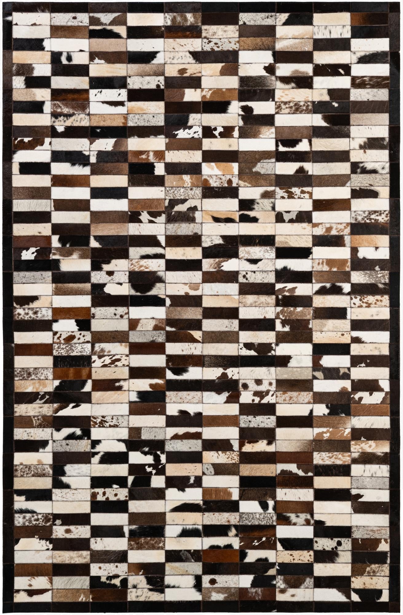 5' 3 x 8' 1 Cowhide - Patchwork Rug