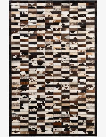 5' 3 x 8' 1 Cowhide - Patchwork Rug