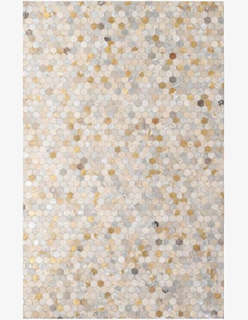 5' 1 x 8' Cowhide - Patchwork Rug