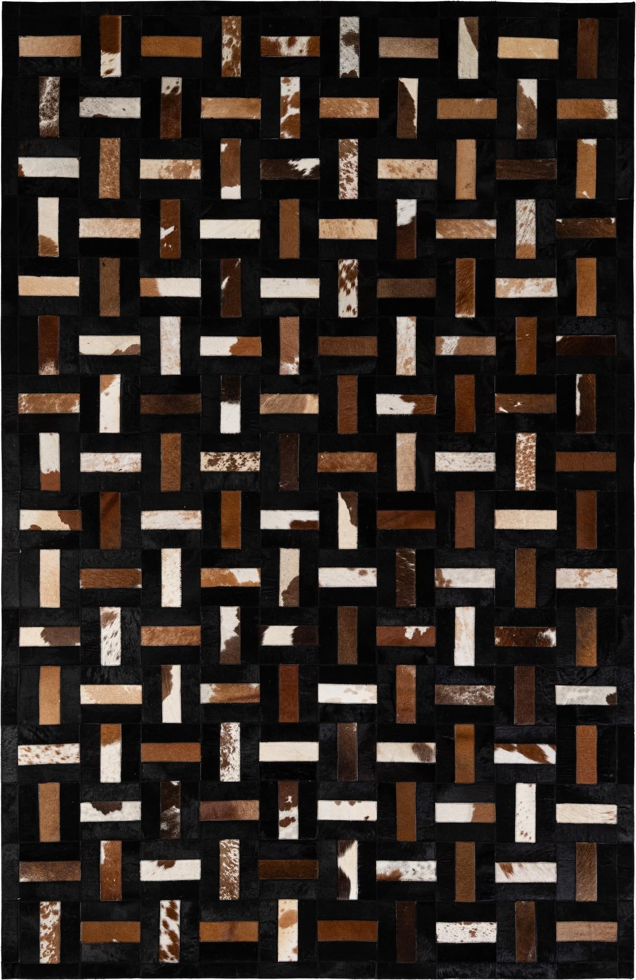 5' 3 x 8' 1 Cowhide - Patchwork Rug