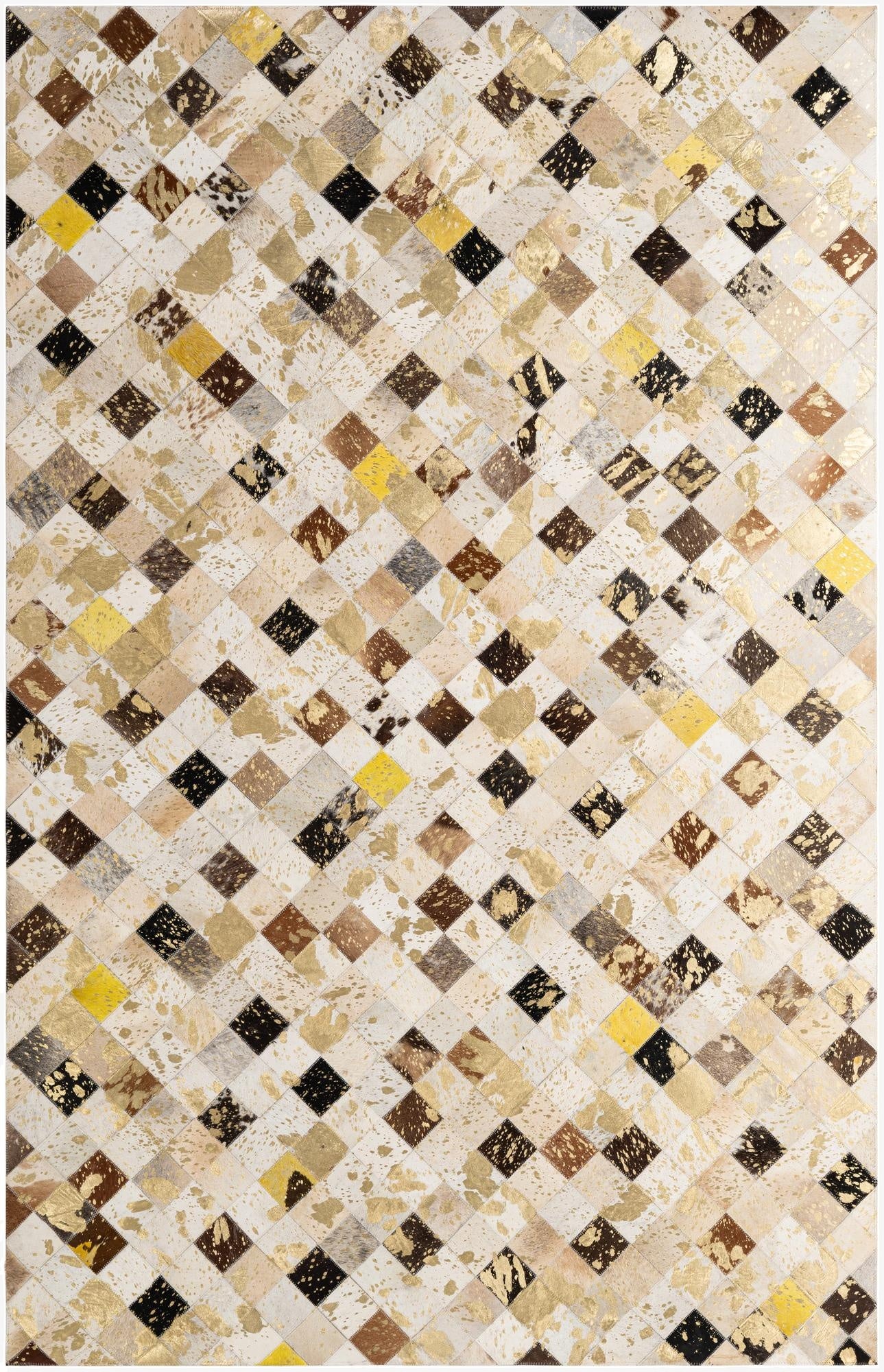 5' 1 x 7' 9 Cowhide - Patchwork Rug