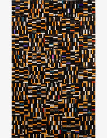 4' 11 x 8' 1 Cowhide - Patchwork Rug