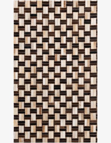 2' 11 x 4' 11 Cowhide - Patchwork Rug