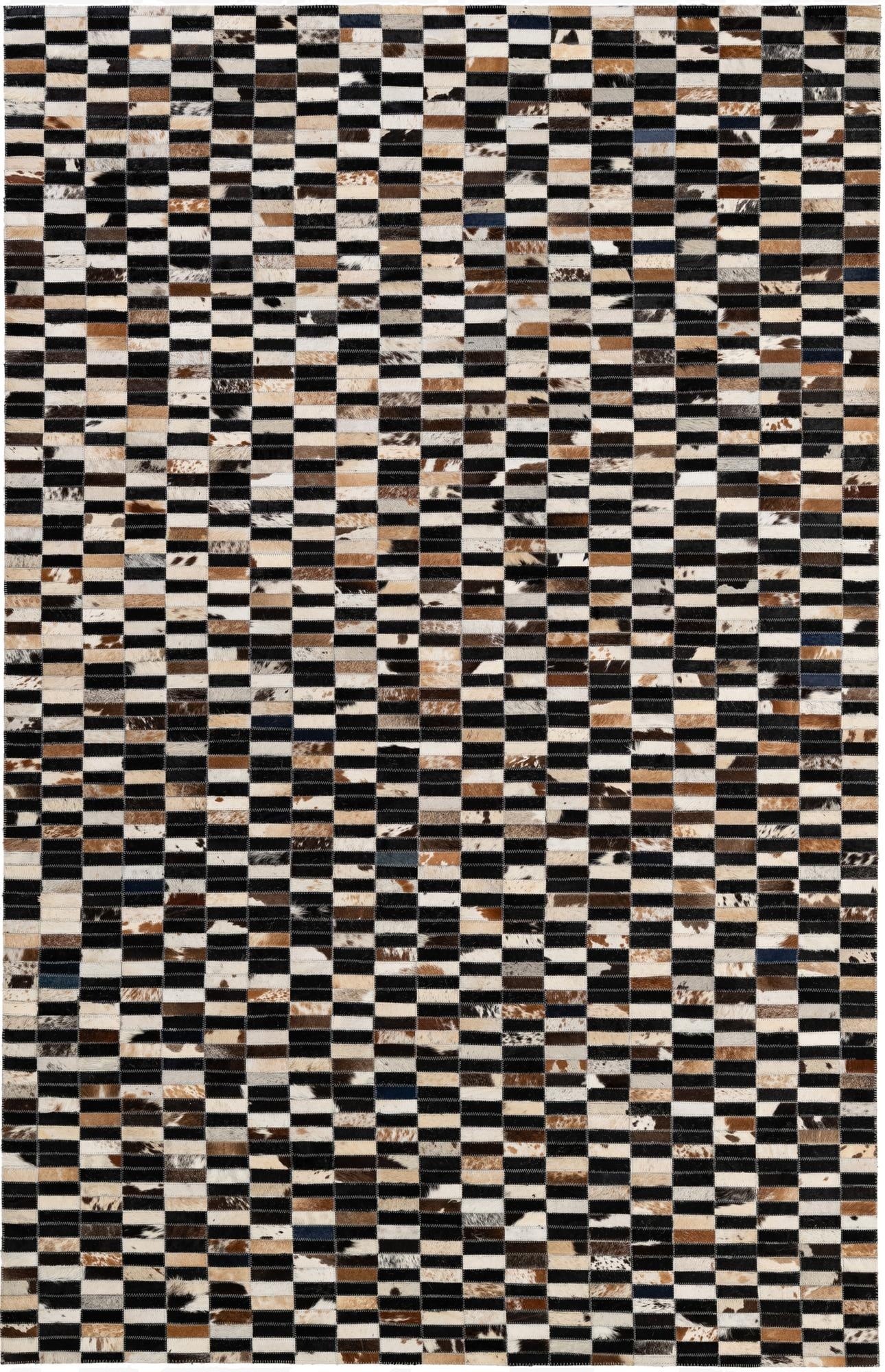 5' 3 x 8' Cowhide - Patchwork Rug