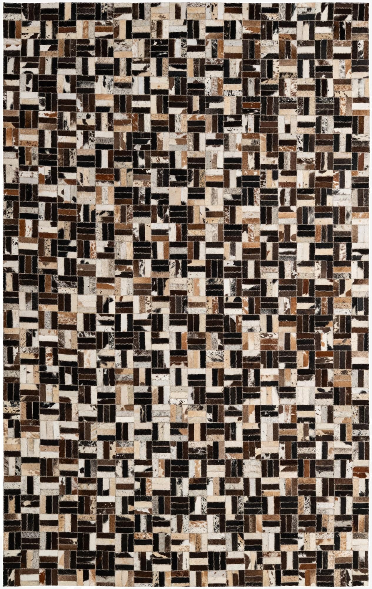 5' x 7' 11 Cowhide - Patchwork Rug