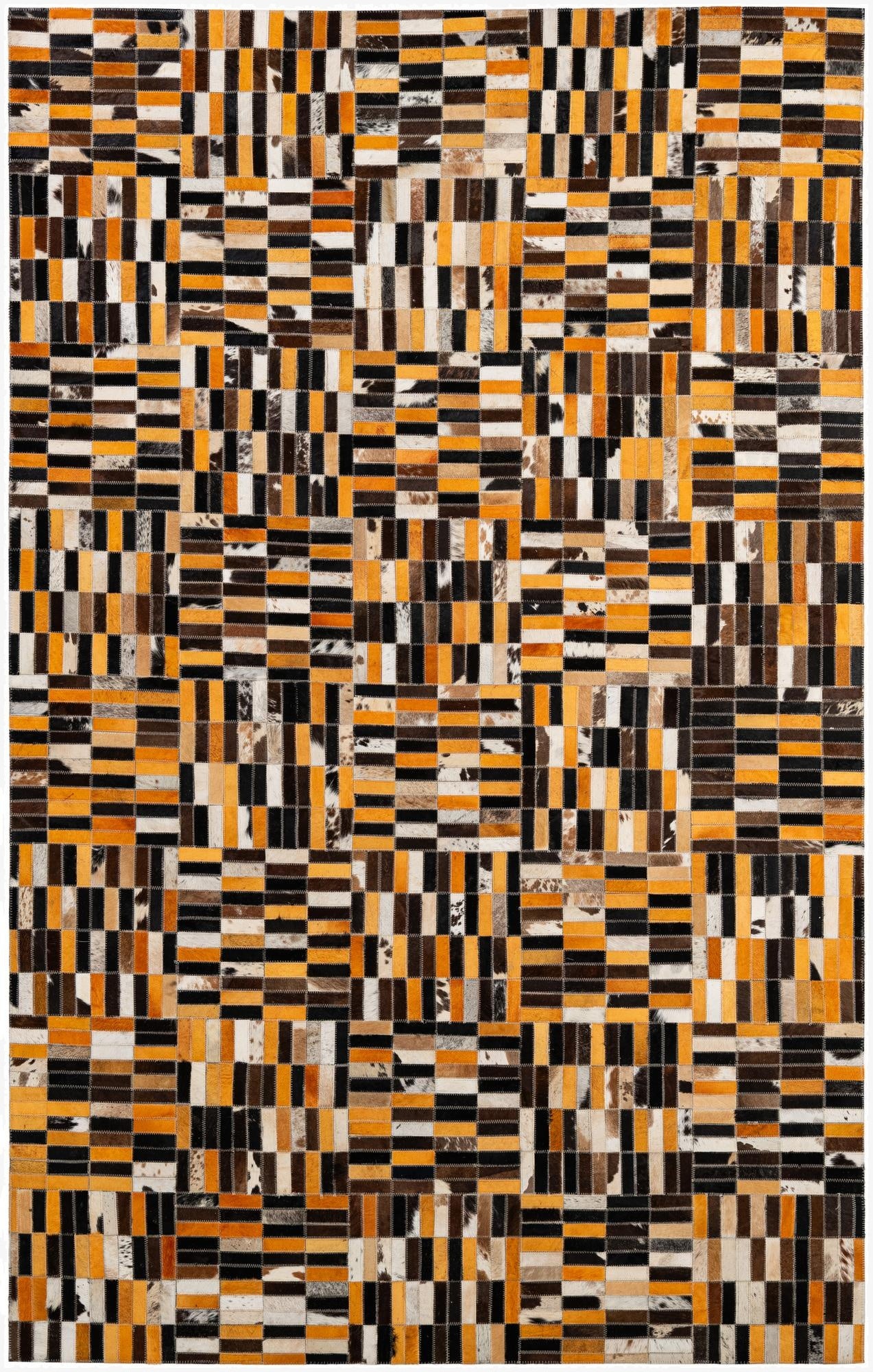 5' x 7' 11 Cowhide - Patchwork Rug