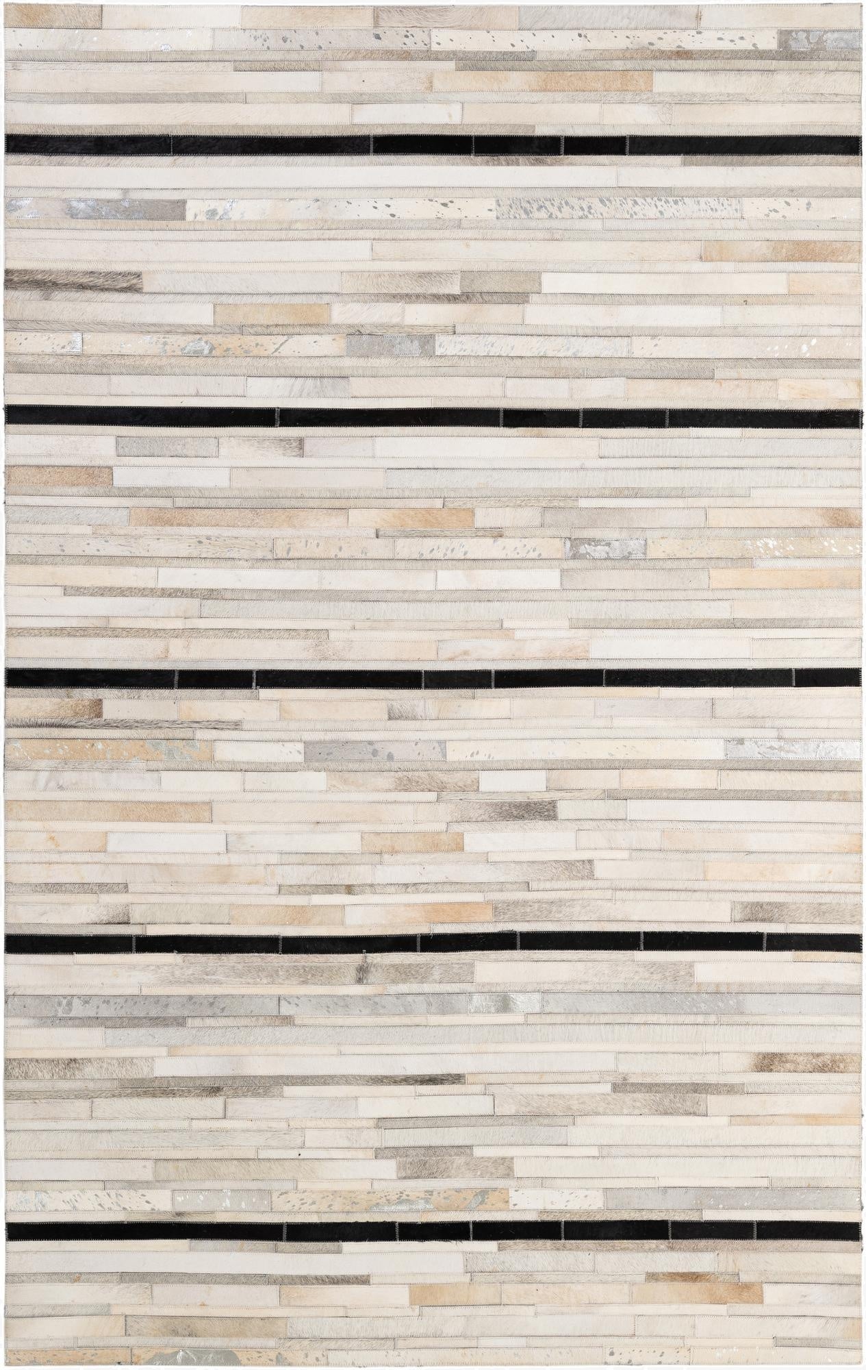 5' 2 x 8' 1 Cowhide - Patchwork Rug