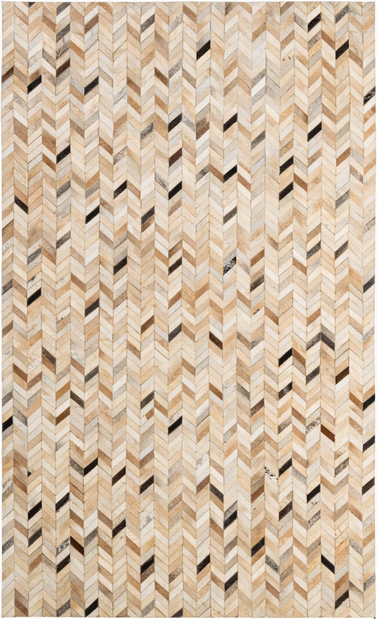 5' x 8' 2 Cowhide - Patchwork Rug