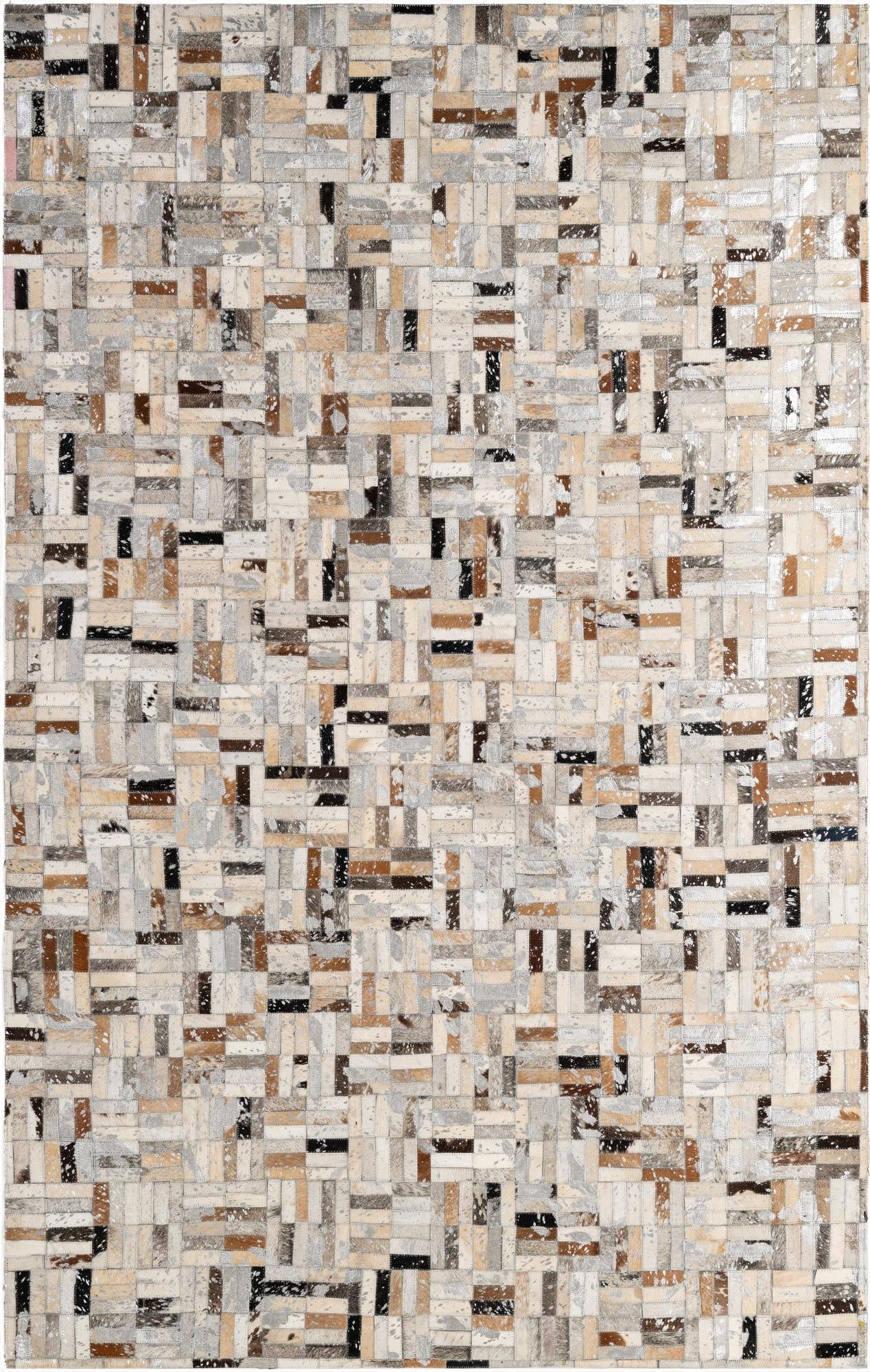 5' 1 x 7' 11 Cowhide - Patchwork Rug