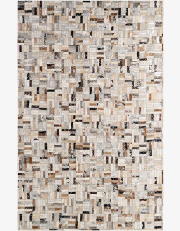 5' 1 x 7' 11 Cowhide - Patchwork Rug