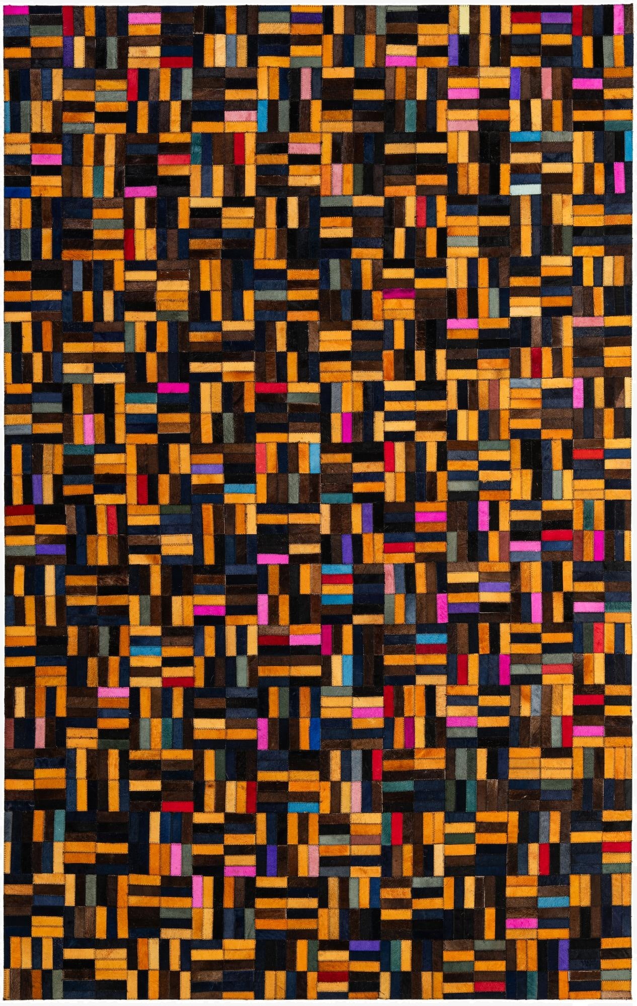 5' x 7' 11 Cowhide - Patchwork Rug