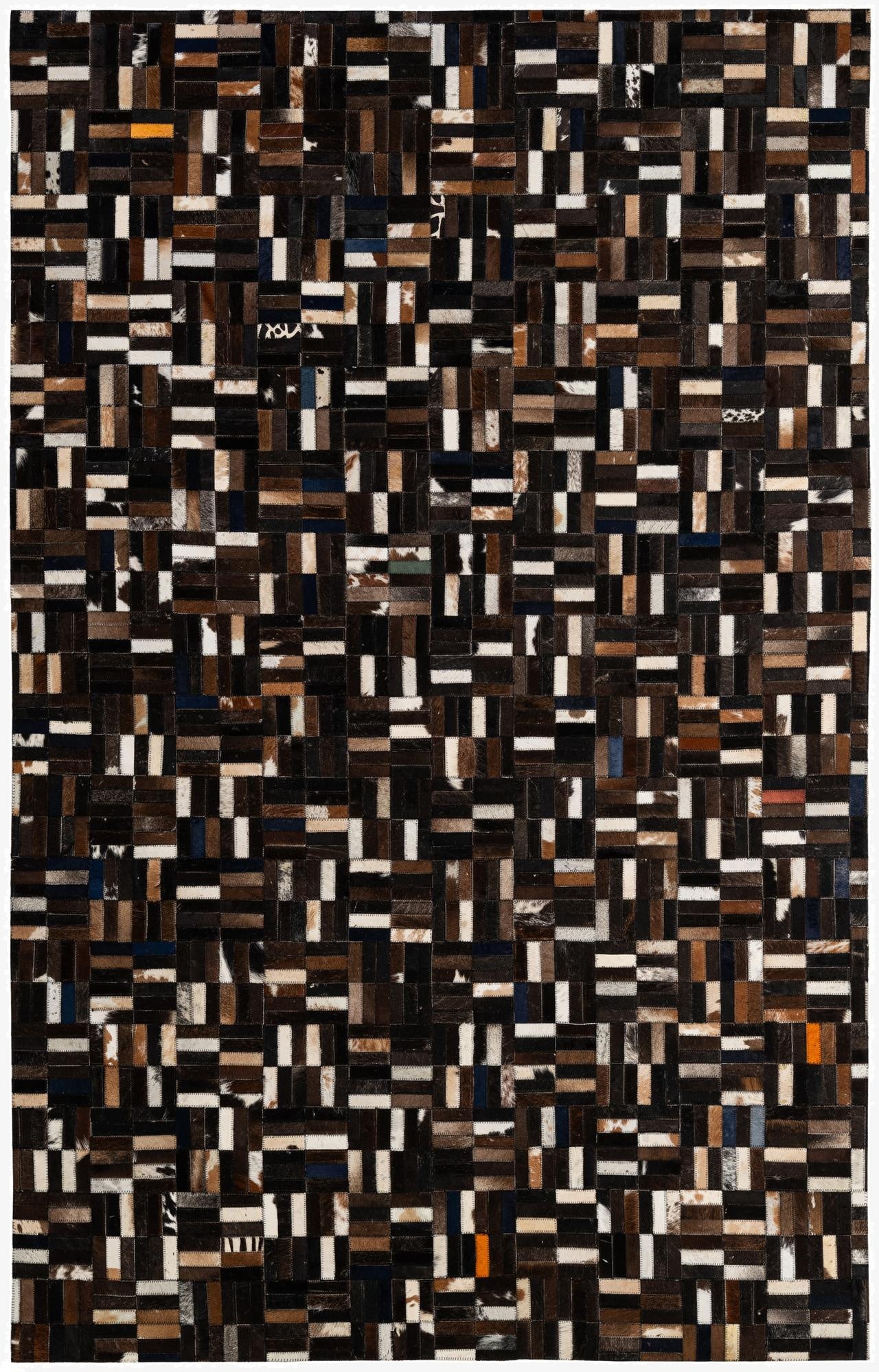 5' 1 x 8' Cowhide - Patchwork Rug