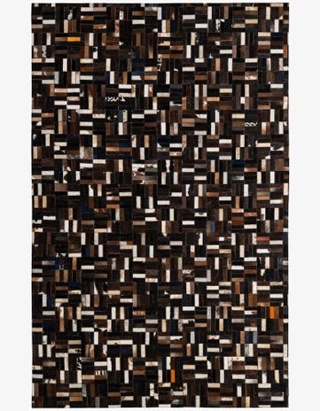 5' 1 x 8' Cowhide - Patchwork Rug