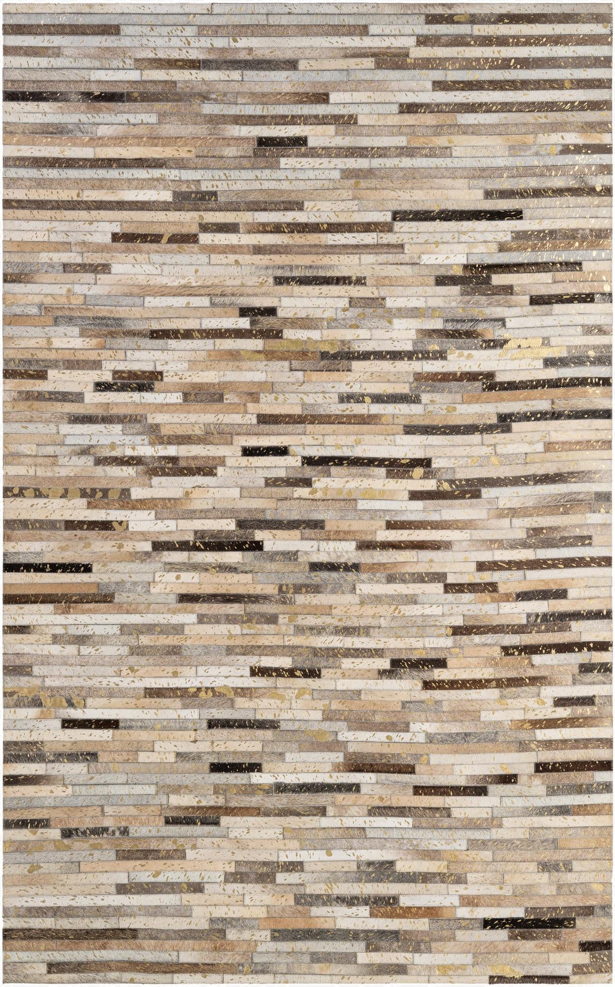 5' 1 x 8' 2 Cowhide - Patchwork Rug
