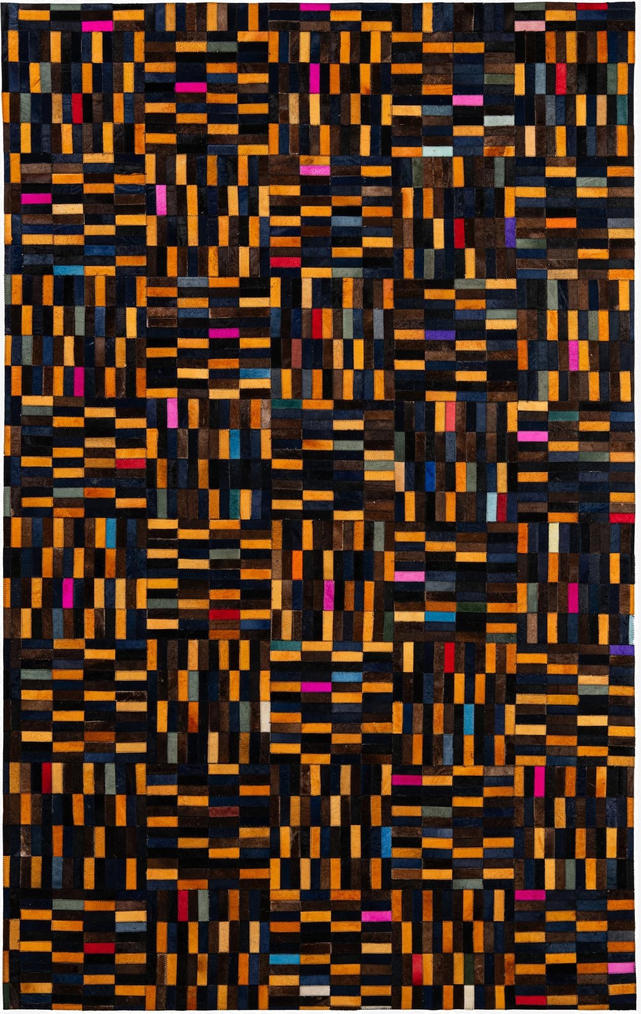 5' 1 x 8' Cowhide - Patchwork Rug