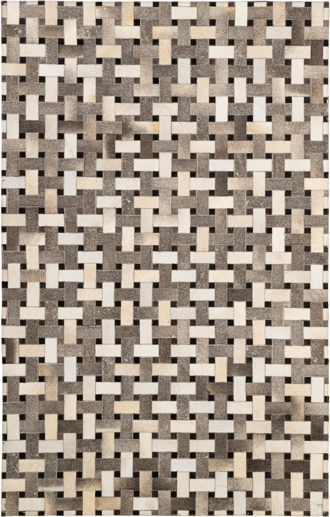 5' 2 x 8' Cowhide - Patchwork Rug
