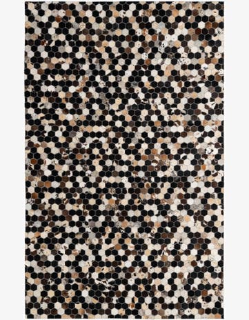 5' 1 x 8' Cowhide - Patchwork Rug