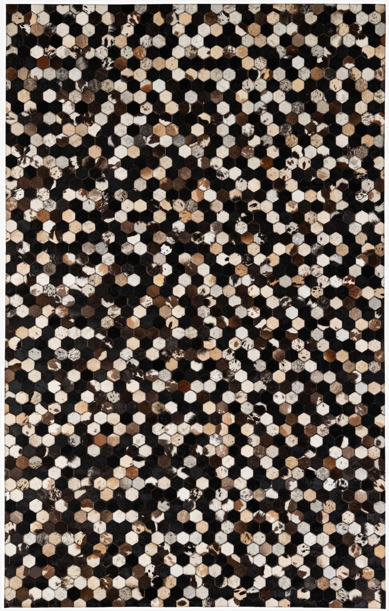 5' 1 x 8' Cowhide - Patchwork Rug