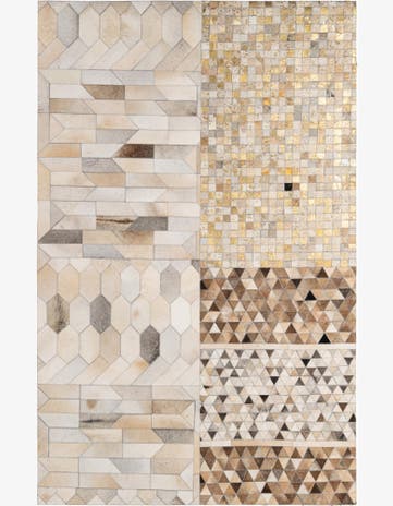 5' 2 x 8' Cowhide - Patchwork Rug