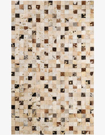 5' 1 x 8' Cowhide - Patchwork Rug