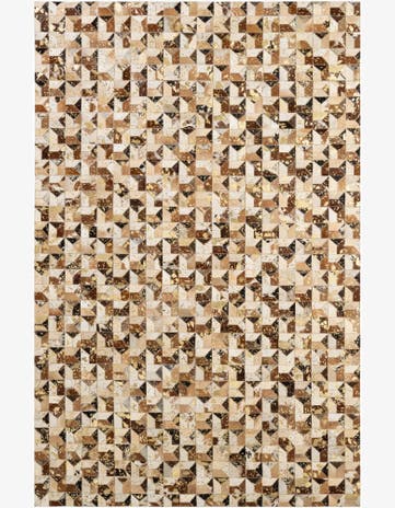 5' 2 x 8' Cowhide - Patchwork Rug