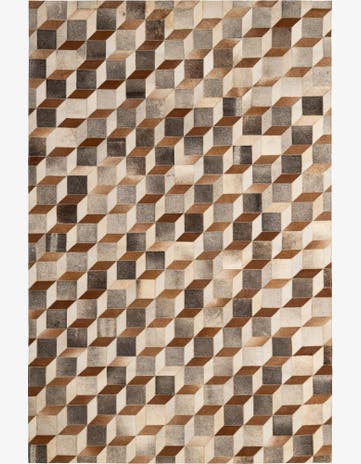 5' 2 x 7' 10 Cowhide - Patchwork Rug