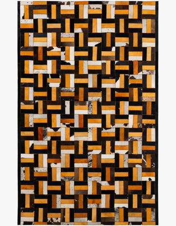 5' 1 x 8' Cowhide - Patchwork Rug